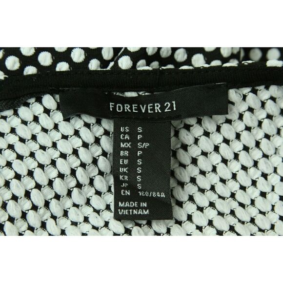 Forever 21 Dress Small Juniors Polka-Dot V Neck Exposed Zipper Sleeveless - Picture 7 of 7